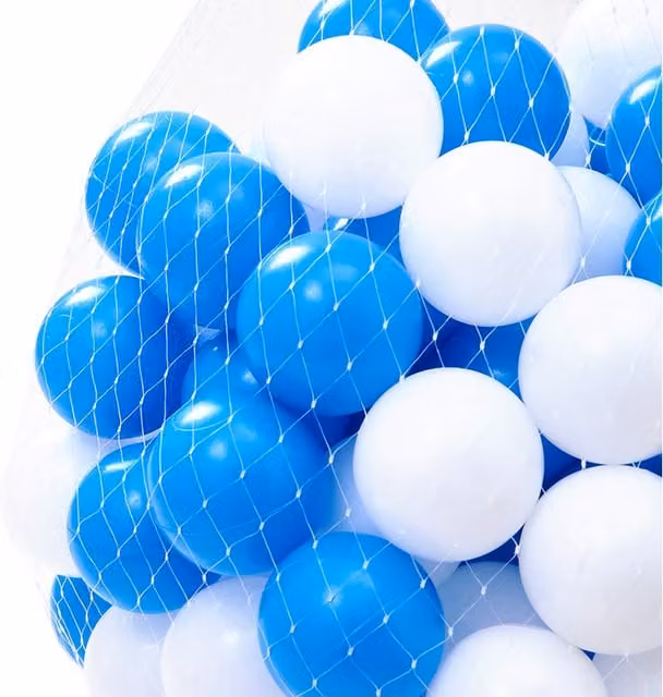 Kidkid 100 Piece Blue and White Plastic Ball Pit Balls