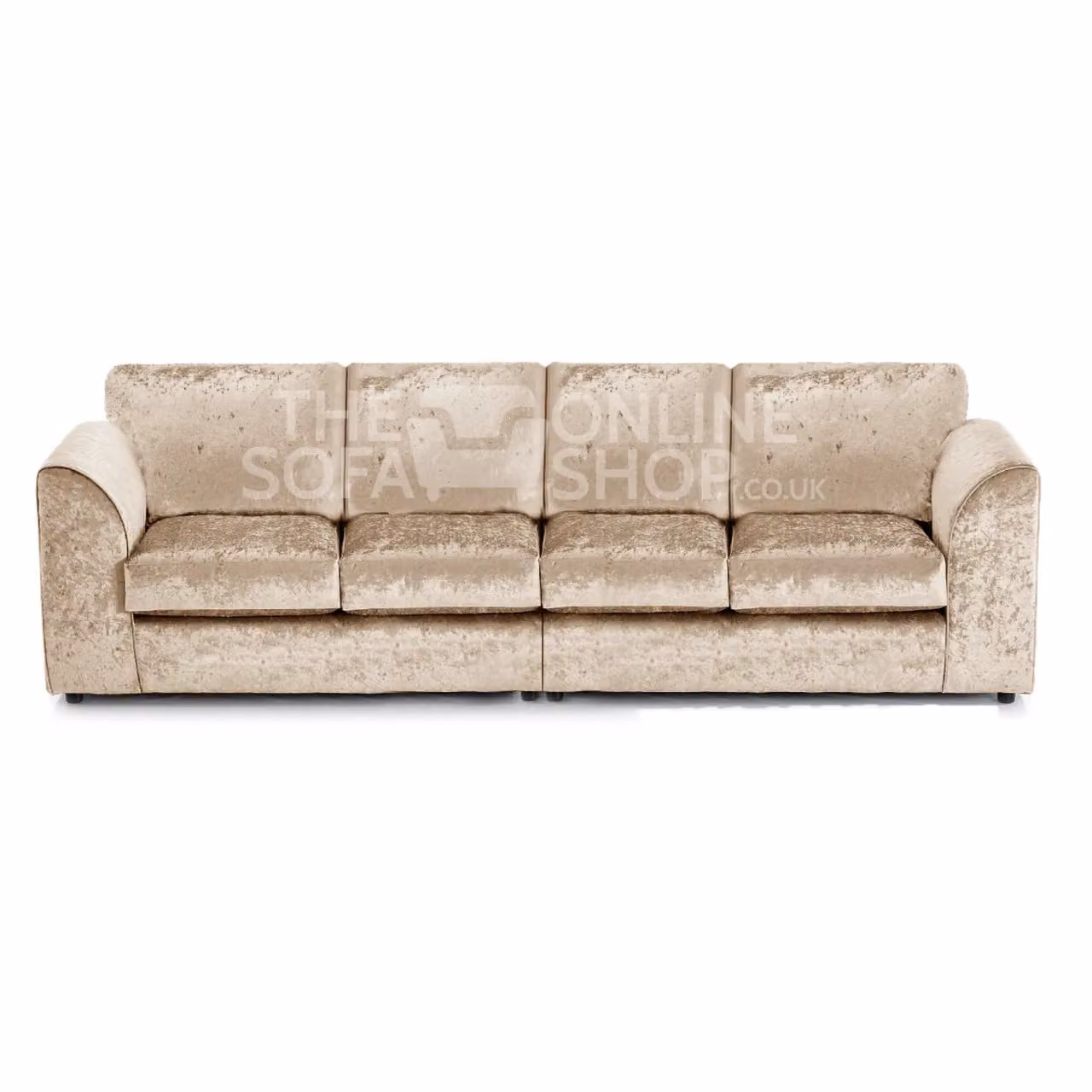 Snugg Furniture UK Limited Aurora Crushed Velvet 4 Seater 2 Corner L-Shape Sofa in Light Beige – 2