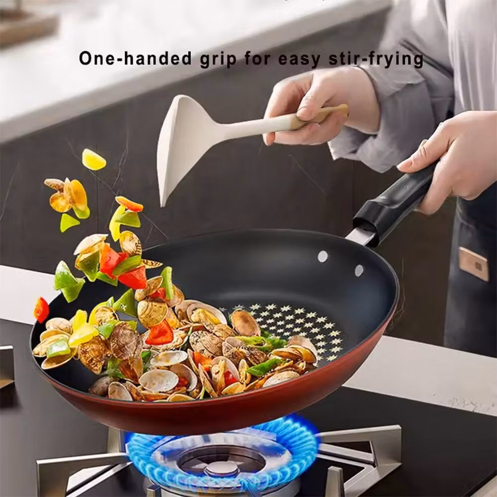 Kelvenix Non-Stick Diamond Frying Pan, Red, 24 cm – 5