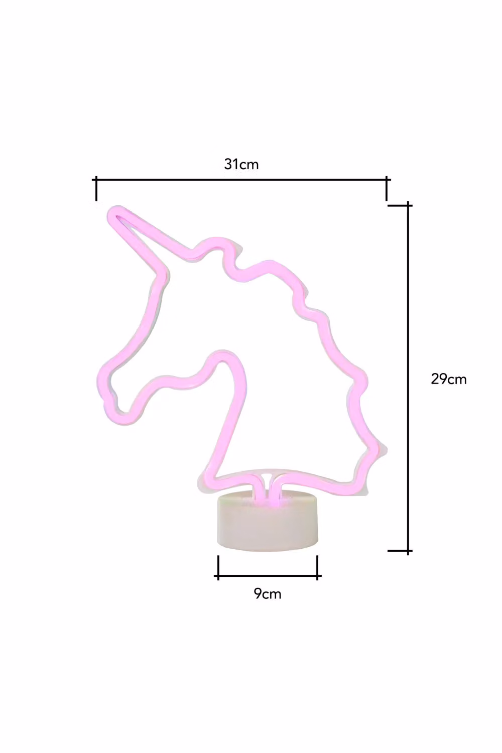 BHS Lighting Glow Unicorn LED Neon Table Lamp in Pink – 4