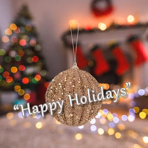 VFM e-Store Christmas Glitter Hanging Bauble Decoration in Beige and Gold, W/H: 12 x 11 cm – 3