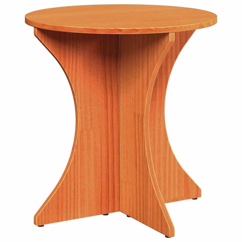 Berkfield Home 3-Piece Nested Coffee Table Set in Waxed Brown Solid Pine Wood – 3