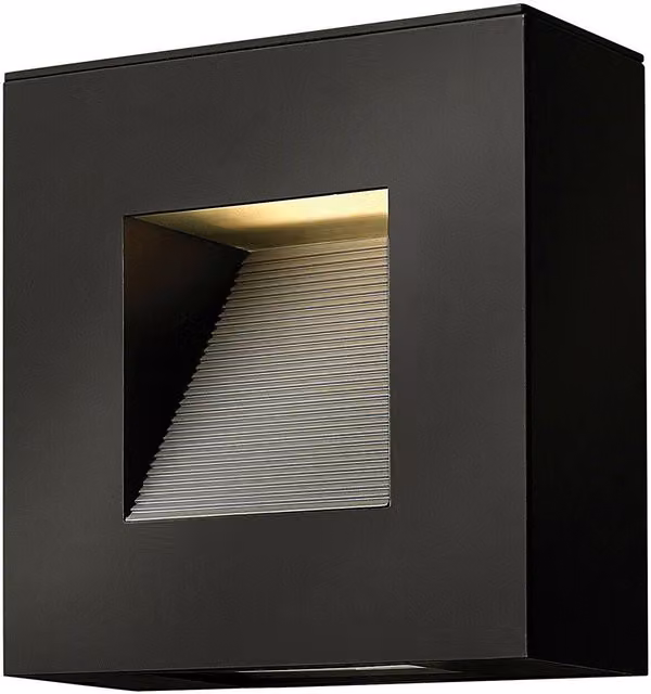 Loops Modern Up and Down Outdoor Twin Wall Light in Satin Black with LED E14 Bulb – 1