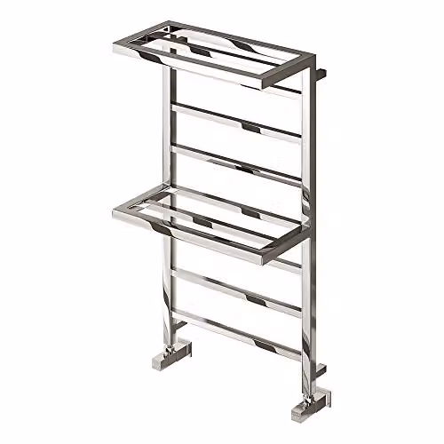 Reina Elvina Chrome Heated Towel Rail, Silver, W: 50 cm, H: 100 cm – 1