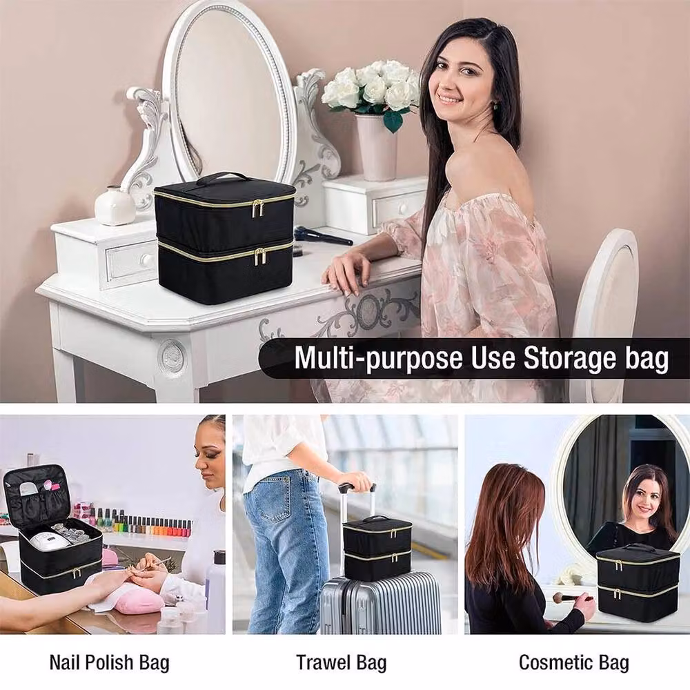 NESTLUNE Black Nail Polish Carrying Case and Storage Bag – 5