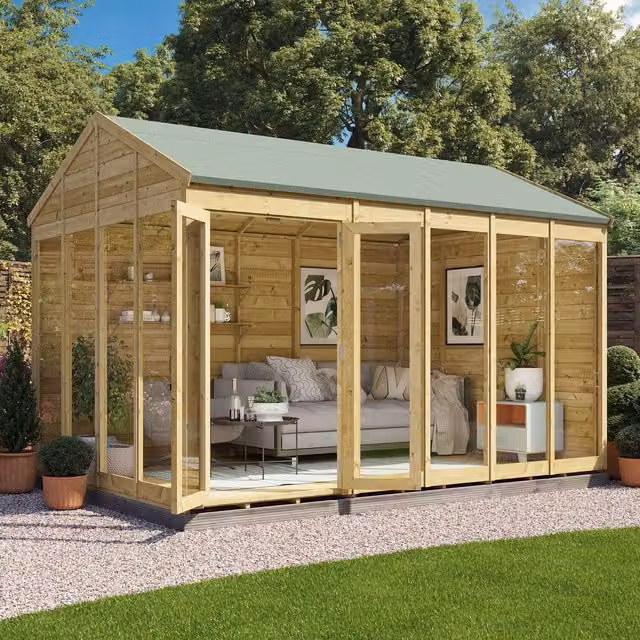 BillyOh Switch Apex Tongue and Groove Summerhouse in Brown