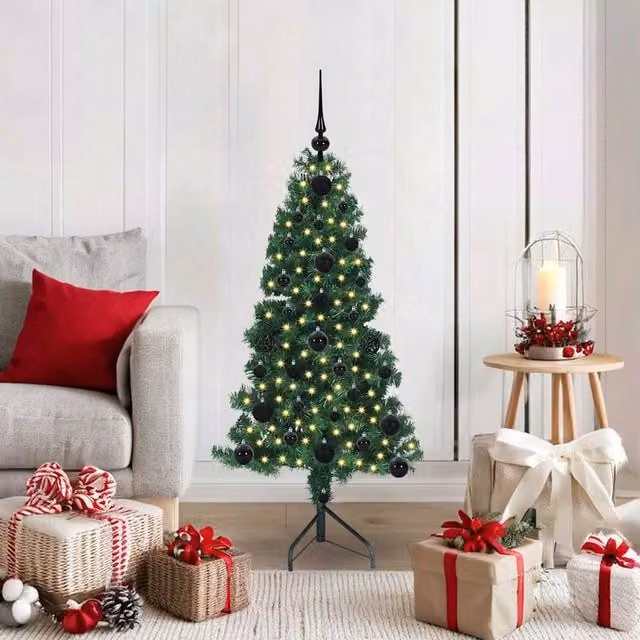 Berkfield Home Green Freestanding Artificial Christmas Tree, Height: 120 cm