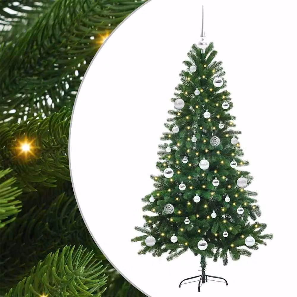 Berkfield Home Green PE Christmas Tree with 150 LEDs and Stand, Height: 150 cm – 2