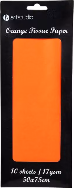 Art Studio Orange Plain Tissue Paper for Children