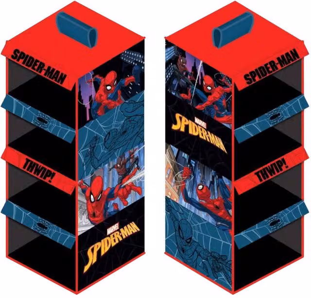Marvel Spider-Man Multicolour Fabric Hanging Storage Organiser