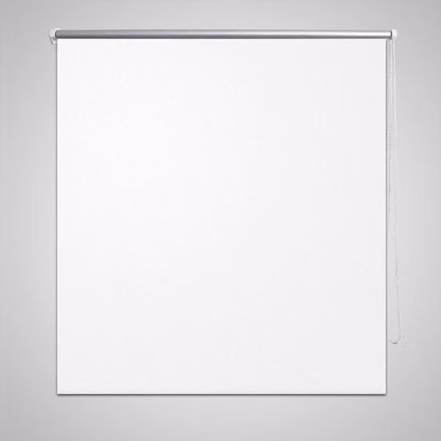 Berkfield Home White Blackout Roller Blind with Thermal Insulation, W: 60 cm, H: 120 cm