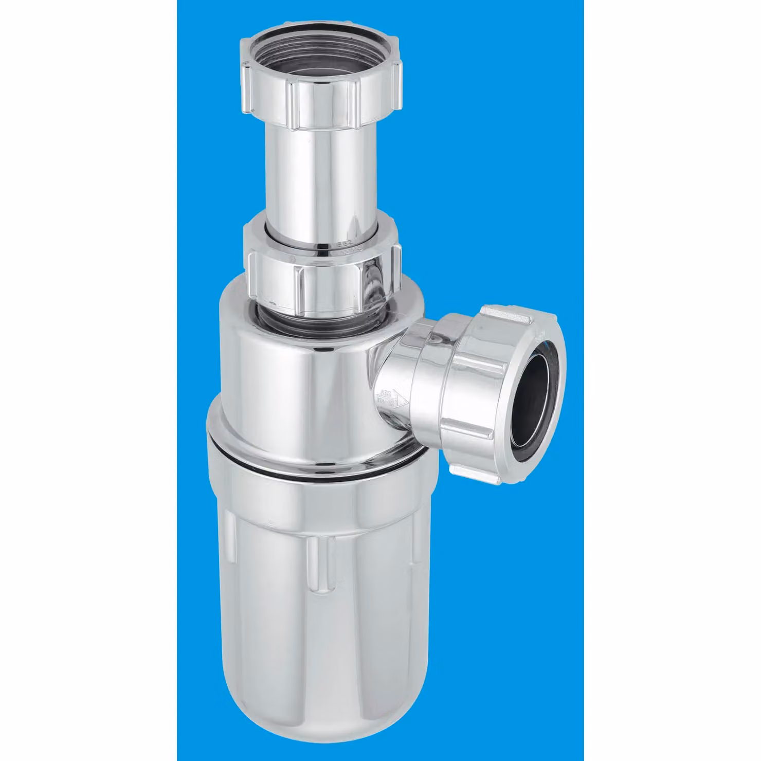 McAlpine C10AR-CP Chrome Plated Plastic Adjustable Bottle Trap in White and Silver – 2