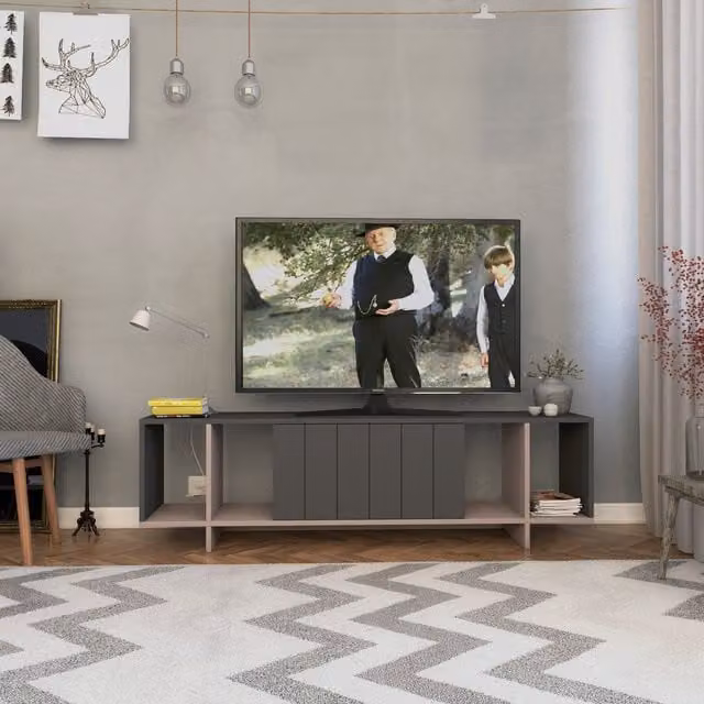 Zitano Modern Multimedia TV Unit in Mocha Grey