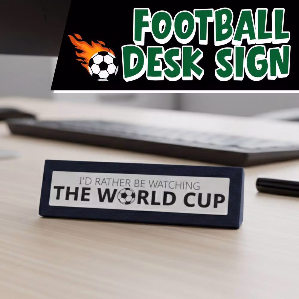 Boxer Gifts I'd Rather be Watching the World Cup Multicolour Tabletop Desk Sign – 2