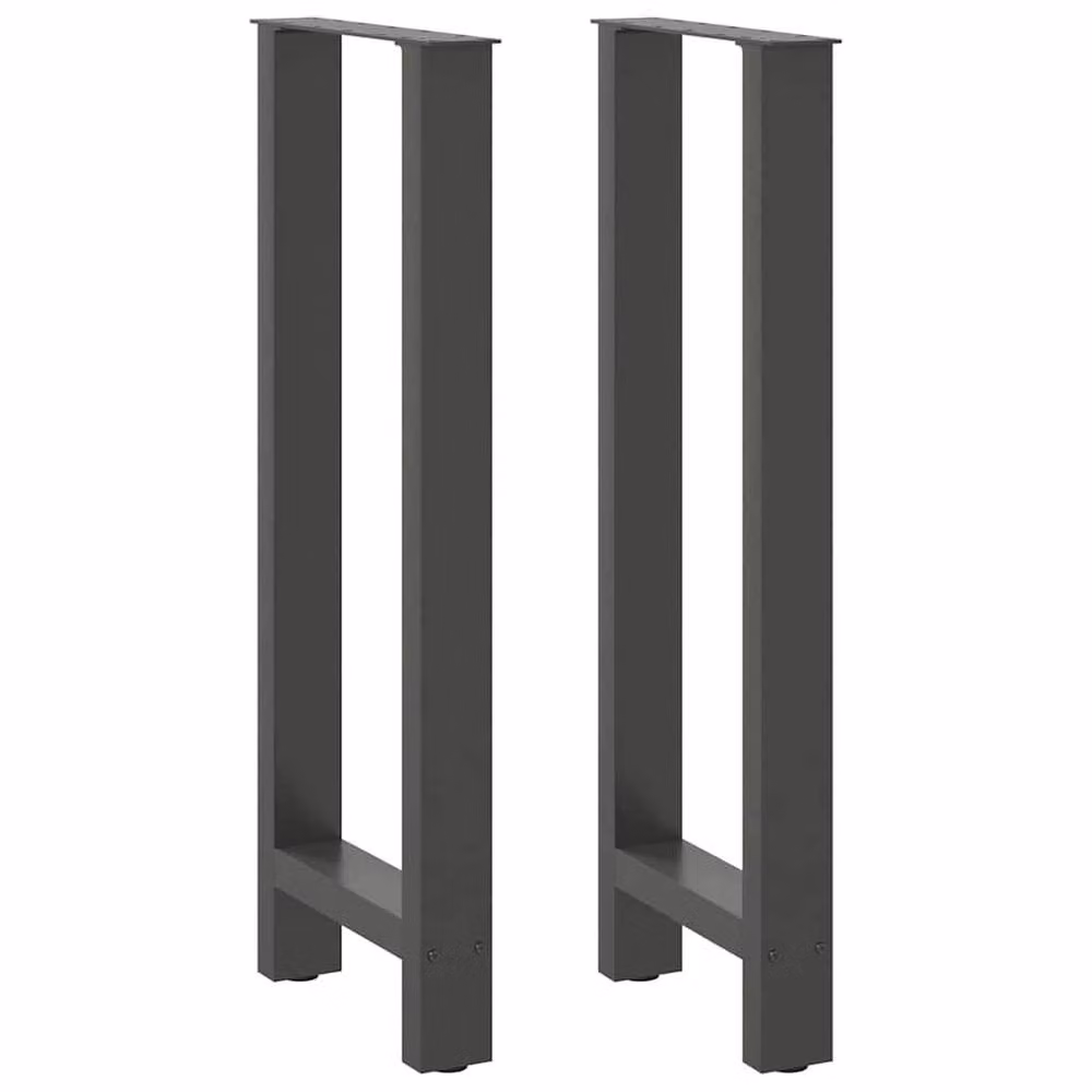 Berkfield Home Modern Coffee Table Legs in Anthracite Steel, 2 pieces, H: 50 cm, W: 100-101 cm – 2