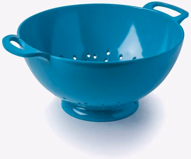Zeal Melamine Round Colander, 24cm, Turquoise