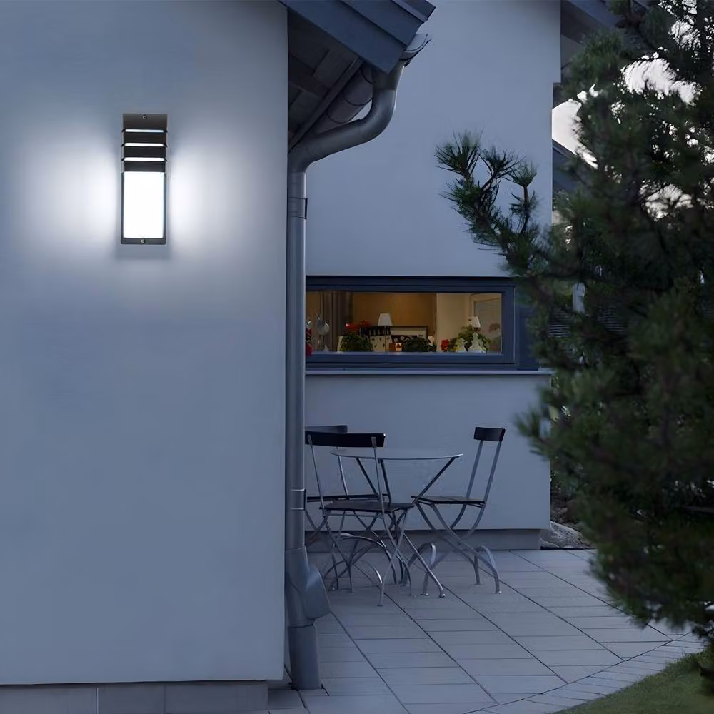 Pheashine 2-Pack LED Outdoor Wall Lights, 12W 6500K Cool White, Black Aluminium Up and Down Exterior Fixtures – 6
