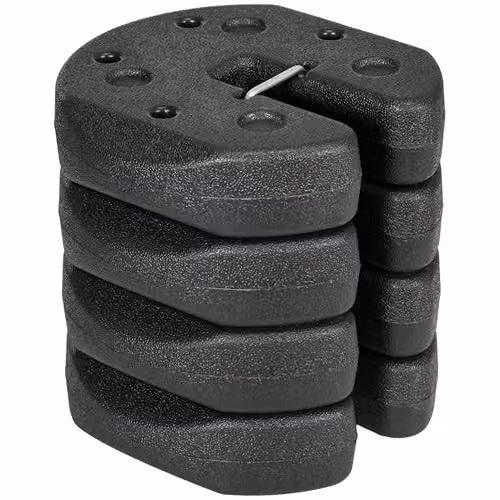 Outsunny Gazebo Weight Set of 4 in Black, 12kg Total Weight with Reinforcement Pins – 1