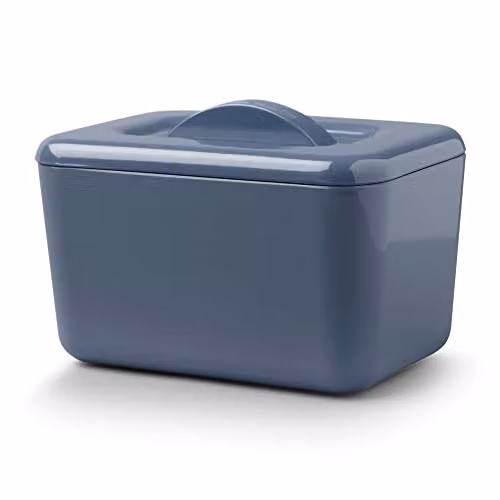 Zeal Melamine Insulated Butter Dish with Water Seal in Blue and White