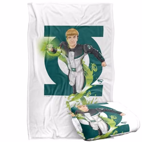 Warner Bros. Superman 2025 Green Lantern Super Soft Fleece Throw Blanket, Multicolour, W: 91 cm, D: 147 cm