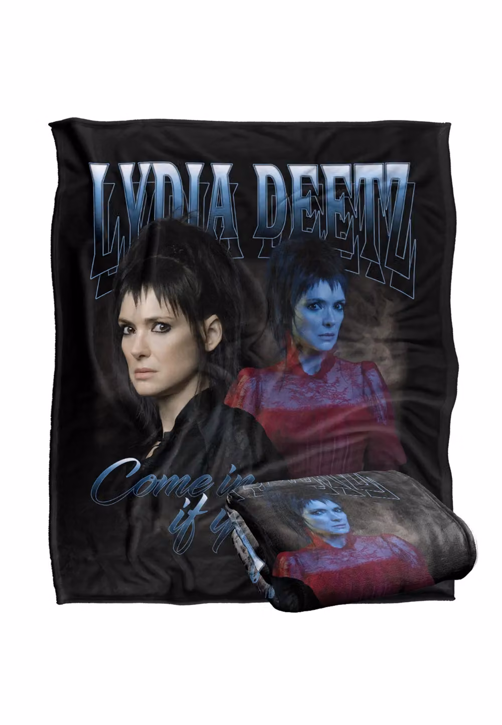 LOGOVISION Beetlejuice 2 Lydia Homage Super Soft Fleece Throw Blanket, White and Multicolour, W: 152 cm, D: 127 cm – 7
