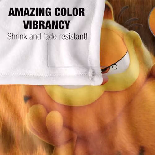 Garfield Super Soft Orange Fleece Snuggle Blanket for Children – 2