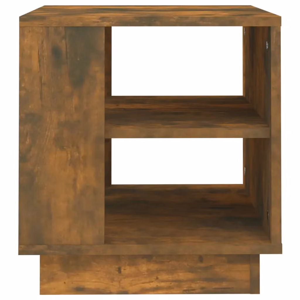Berkfield Home Modern Square Coffee Table in Smoked Oak Brown, W/D/H: 40 x 40 x 43 cm – 3