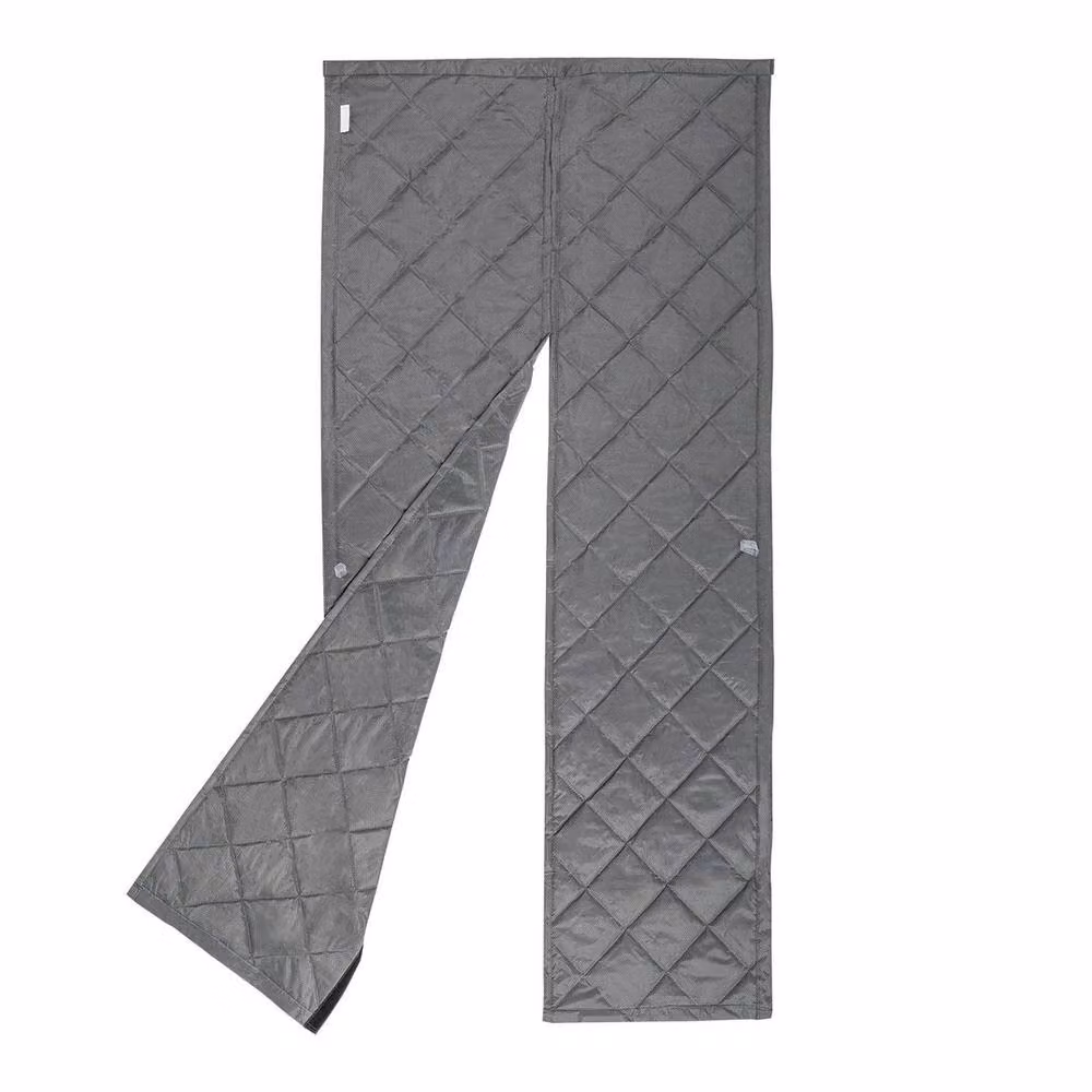 KORVIXA Thermal Insulating and Sound Dampening Door Curtain Panel, Grey, Width: 100 cm, Height: 130 cm – 2