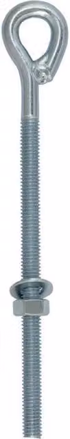 Unifix BZP Welded Straining Eye Bolts in Silver, Box of 20