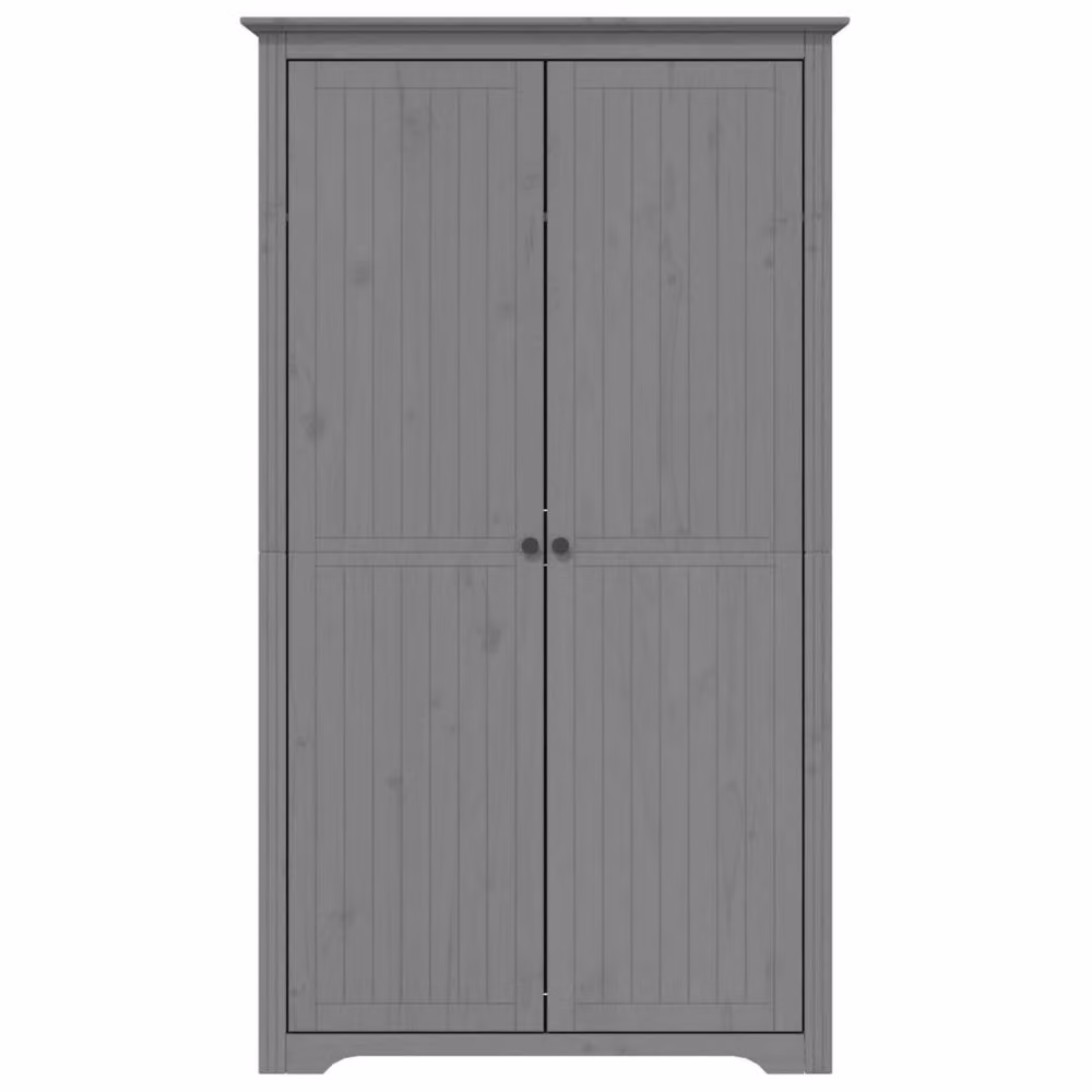 Berkfield Home BODO Wardrobe in Grey Solid Pine, W/D/H: 101 x 52 x 176.5 cm – 3