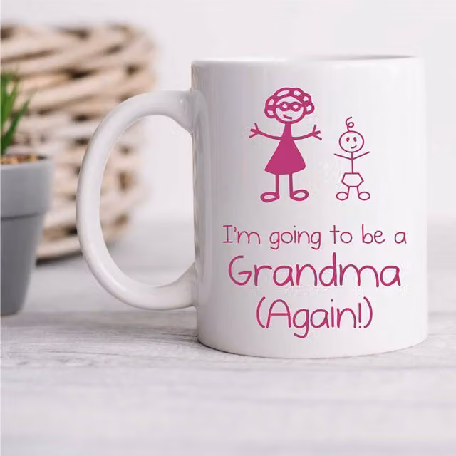 60 Second Makeover Limited I'm Going to Be a Grandma Again Ceramic Mug, White, 11oz