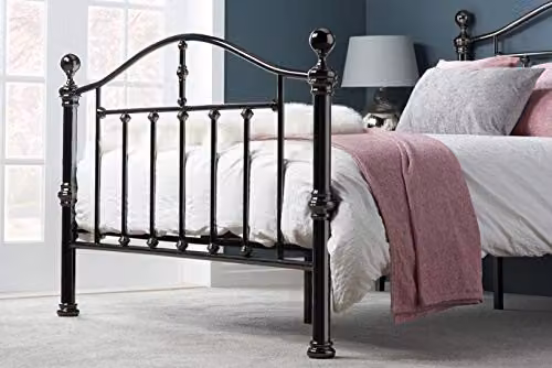 Birlea Victoria Metal Bed Frame in Black, Double, W/D/H: 140 x 200 x 135 cm – 5