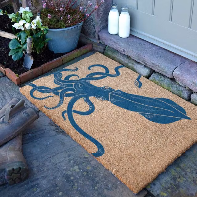 Artsy Mats Squid Doormat in Brown, W/D: 90 x 60 cm