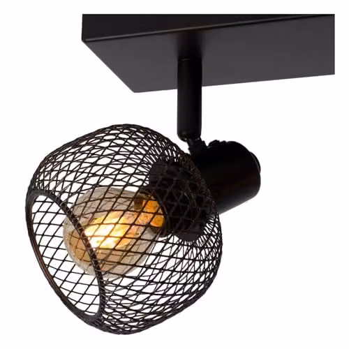 Lucide Maren Retro Dimmable and Adjustable Twin Ceiling Spotlight in Black – 5