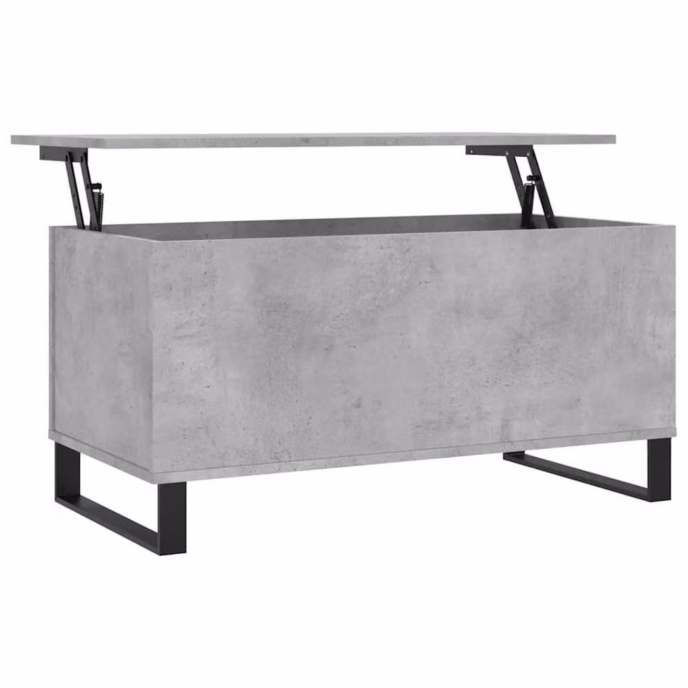 Berkfield Home Modern Rectangular Coffee Table in Grey with Lift Mechanism, W/D/H: 90 x 44.5 x 45 cm – 2