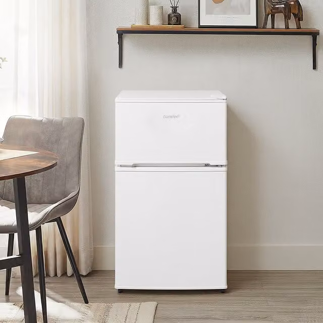 Living Star White Under Counter Built In Fridge Freezer