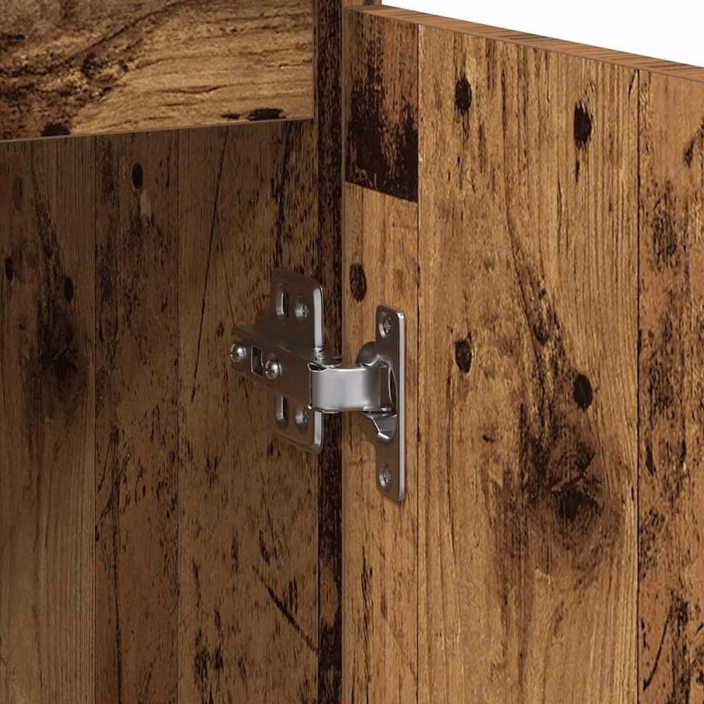 Berkfield Home Rustic Old Wood Sideboard in Brown, W/D/H: 29.5 x 34 x 76 cm – 6