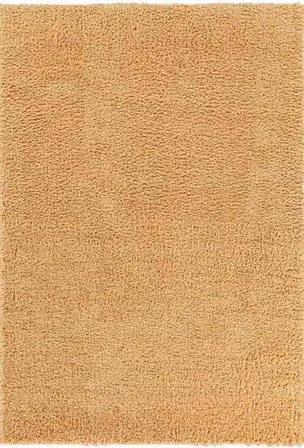 Desire Rugs Ainsley Modern Plain Shaggy Area Rug, Gold, W: 110 cm, D: 60 cm