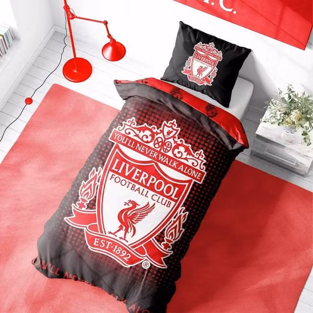 Liverpool FC Reversible Red Duvet Cover and Pillowcase Set, W/H: 90 x 200 cm – 1