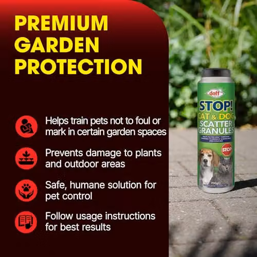 Doff Stop! Cat and Dog Scatter Granules Repellent, 700g Shaker Pack – 4