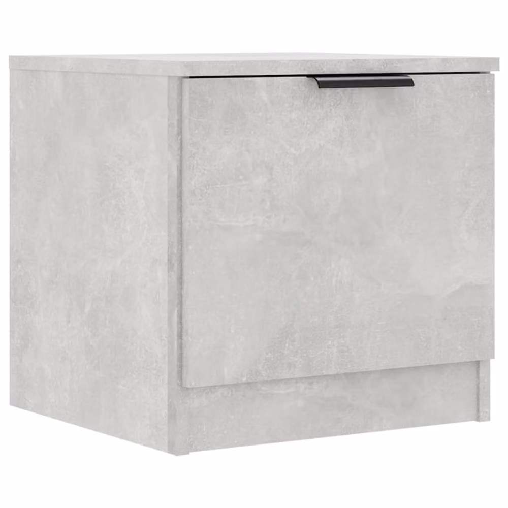 Berkfield Home Decorative Bedside Cabinet in Concrete Grey, W/D/H: 40 x 39 x 40 cm – 2