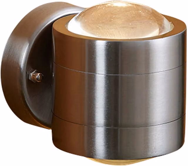 Biard Black Stainless Steel LED Up/Down Cylinder Wall Light for Gardens