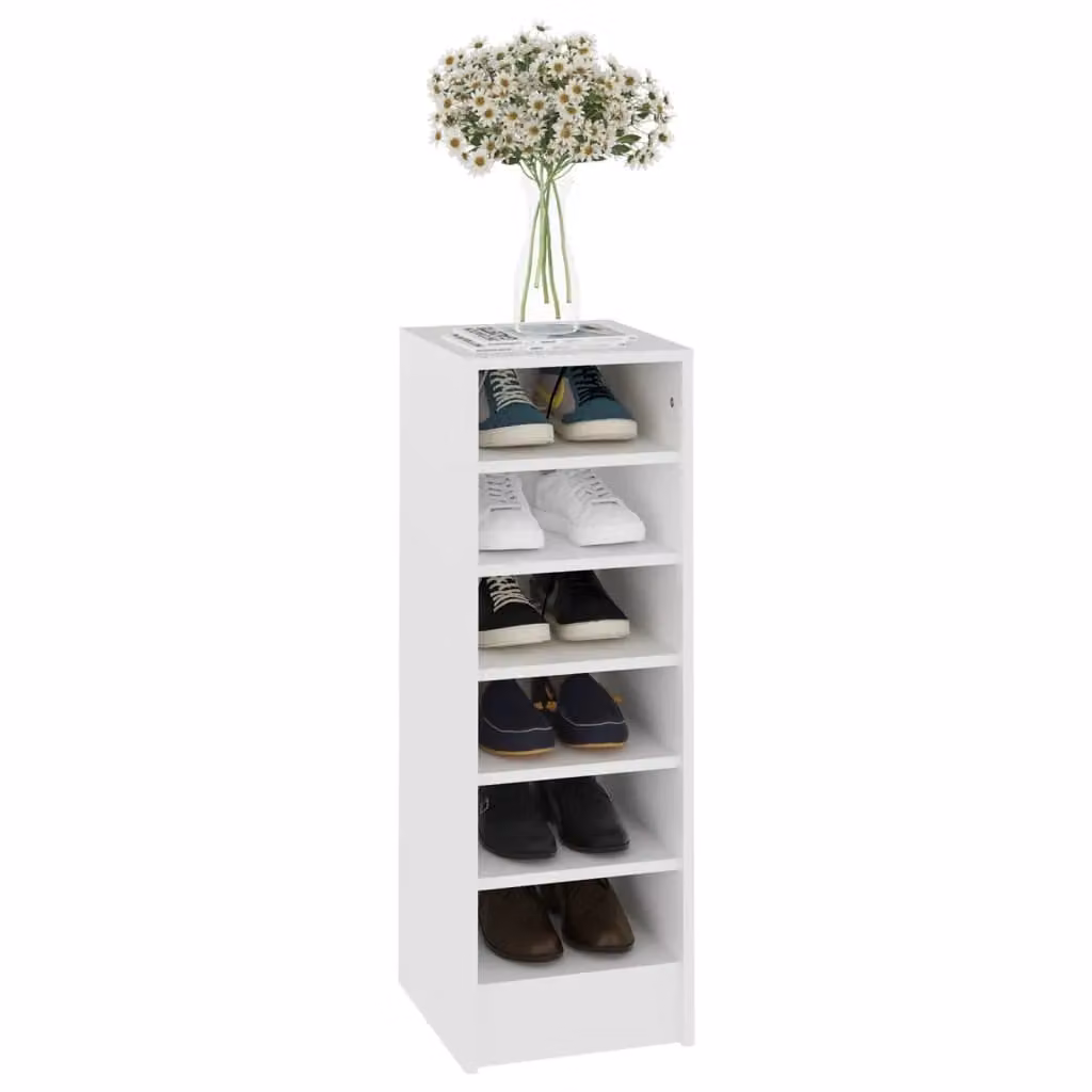 Berkfield Home White Classic Shoe Cabinet W/D/H: 31.5 x 35 x 90 cm – 2