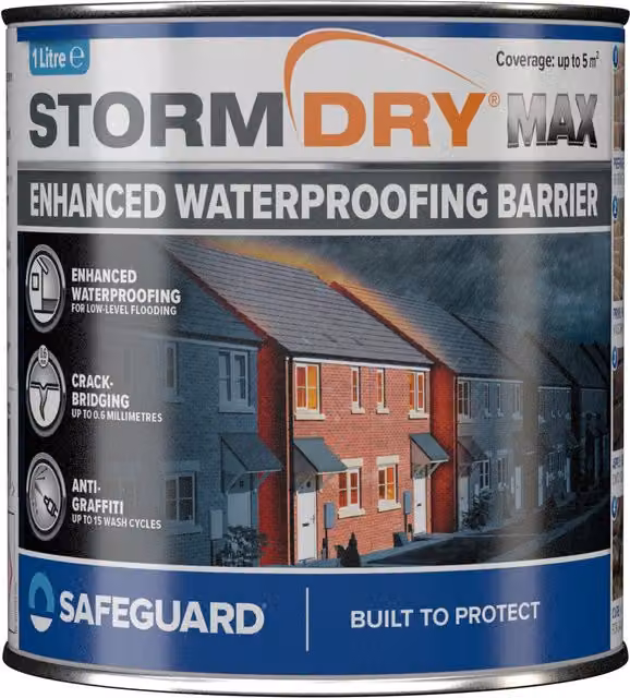 Stormdry Max Enhanced Waterproofing Barrier Liquid Membrane, 1 l, Transparent