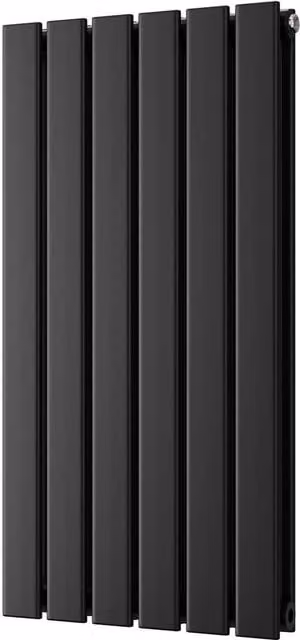 Typhoon Black Designer Double Panel Radiator, H: 80.0 cm, W: 40.8 cm