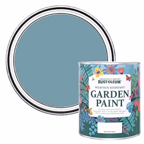 Rust-Oleum Blue Mould Resistant Garden Paint in Matt Finish, 750ml – 1