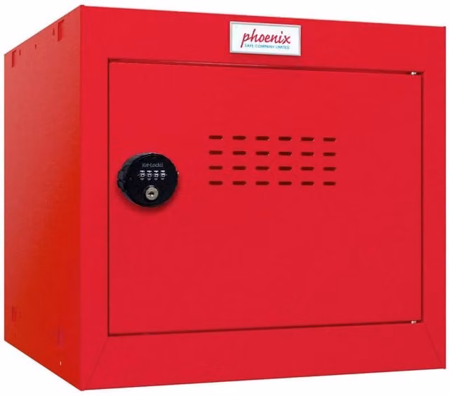 Phoenix Safe Company Red Cube Locker CL0344RRC with Combination Lock, 44 Litres, W/D/H: 300 x 100 x 100 cm