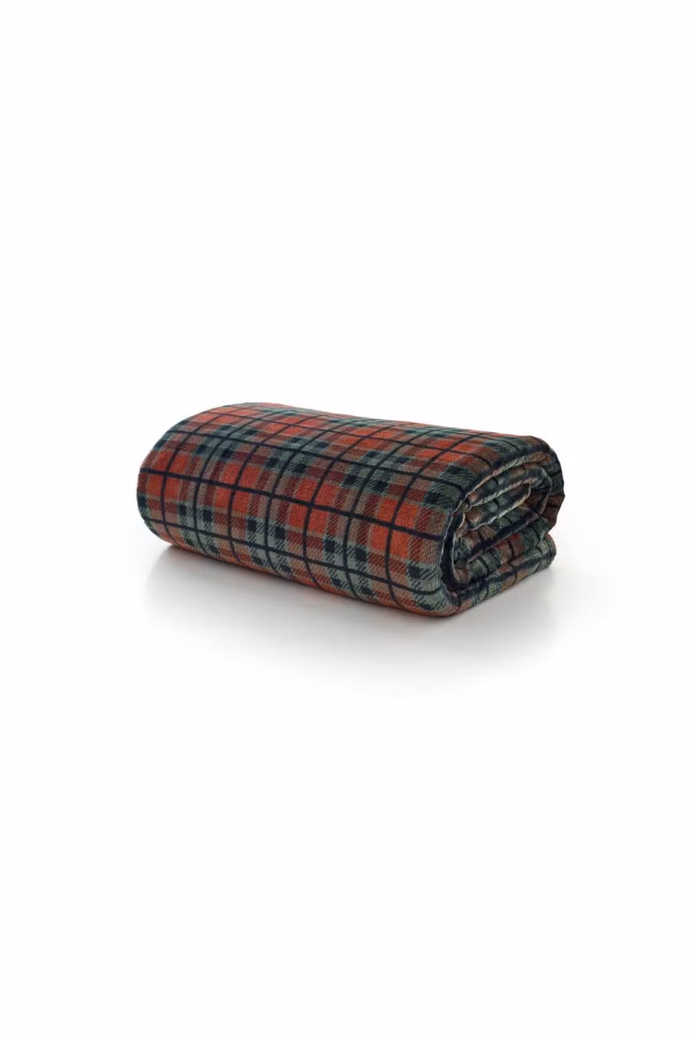 The Lyndon Company Hattie Checked Fluffy Throw in Red and Grey, W: 140 cm, L: 180 cm – 2