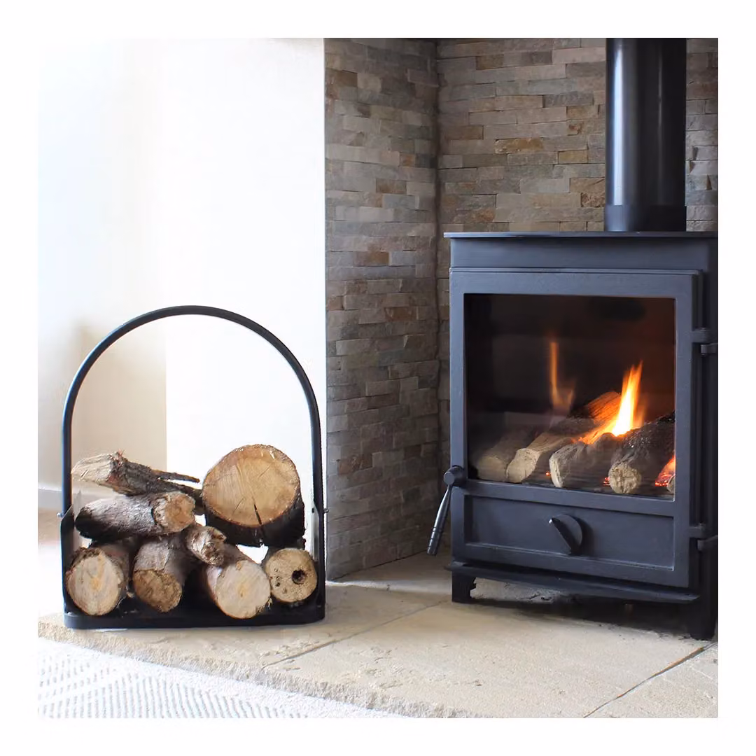 JVL Conway Black Metal Freestanding Log and Coal Holder – 4