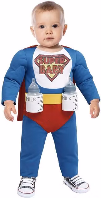 Fiestas Guirca Baby Feeding Bottle Man Costume Set in Blue and Multicolour, One Size